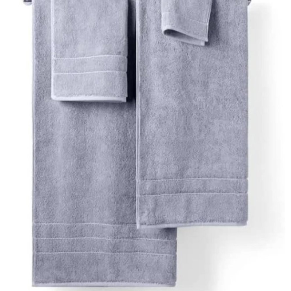 Brooklinen Luxury Super-Plush Spa Washcloths in Smoke Gray - Set of 2